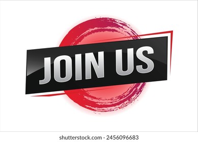 join us word concept vector illustration with modern futuristic 3d style for our team landing page template ui web mobile app poster banner flyer background gift card coupon label wallpaper

