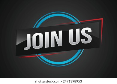 join us word concept vector illustration with modern futuristic 3d style for our team landing page template ui web mobile app poster banner flyer background gift card coupon label wallpaper

