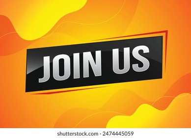 join us word concept vector illustration with modern futuristic 3d style for our team landing page template ui web mobile app poster banner flyer background gift card coupon label wallpaper

