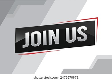 join us word concept vector illustration with modern futuristic 3d style for our team landing page template ui web mobile app poster banner flyer background gift card coupon label wallpaper


