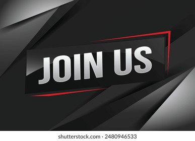 join us word concept vector illustration with modern futuristic 3d style for our team landing page template ui web mobile app poster banner flyer background gift card coupon label wallpaper

