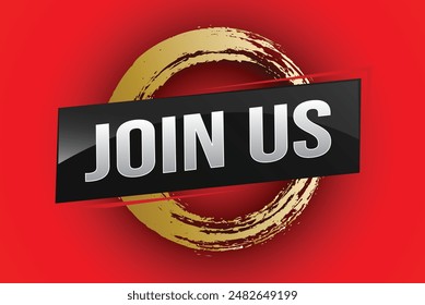 join us word concept vector illustration with modern futuristic 3d style for our team landing page template ui web mobile app poster banner flyer background gift card coupon label wallpaper

