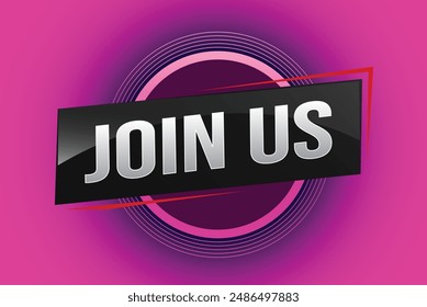 join us word concept vector illustration with modern futuristic 3d style for our team landing page template ui web mobile app poster banner flyer background gift card coupon label wallpaper

