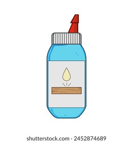 join wood glue cartoon. stick seal, carpentry working, construction project join wood glue sign. isolated symbol vector illustration