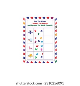 Join The Words Look At The Pictures And Arrange The Words Correctly