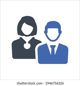 Joined account icon, Vector graphics