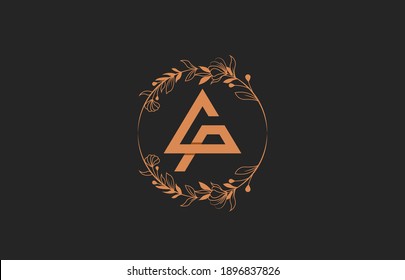 joined alphabet letter gp, pg logo design in triangle shape
