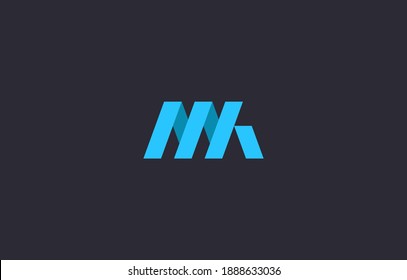 joined alphabet letter A with M, MA logo design