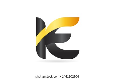 joined or connected IE I E yellow black alphabet letter logo combination suitable as an icon design for a company or business