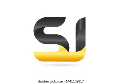 Joined Connected S Yellow Black Alphabet Stock Vector Royalty Free Shutterstock