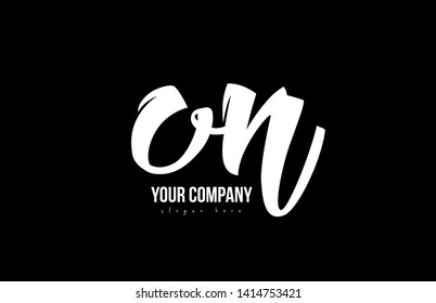 joined on o n alphabet letter in black and white colors suitable as a logo icon design for a company or business