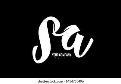 joined sa s a alphabet letter in black and white colors suitable as a logo icon design for a company or business