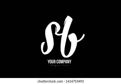 joined sb s b alphabet letter in black and white colors suitable as a logo icon design for a company or business