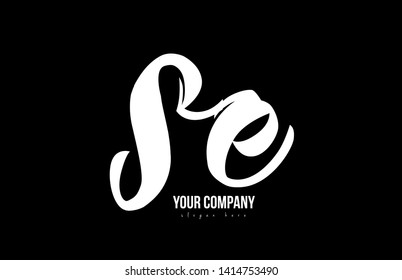 joined se s e alphabet letter in black and white colors suitable as a logo icon design for a company or business