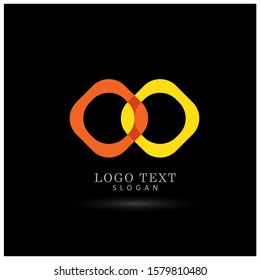 Joined Square Logo. Symbol & Icon Vector Template.