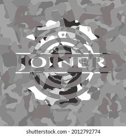 Joiner on grey camouflaged pattern 