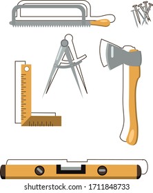 
joiner tools hand flat illustration