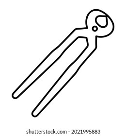 Joiner's pliers icon. A tool with long handles for clamping objects. Vector illustration for design and web isolated on a white background.