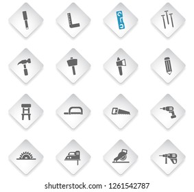 joinery flat rhombus web icons for user interface design