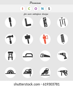 joinery web icons for user interface design