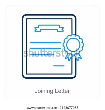 Joining And Appointment Letter Icon Concept