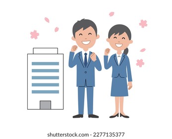 Joining ceremony season, new employees in high spirits