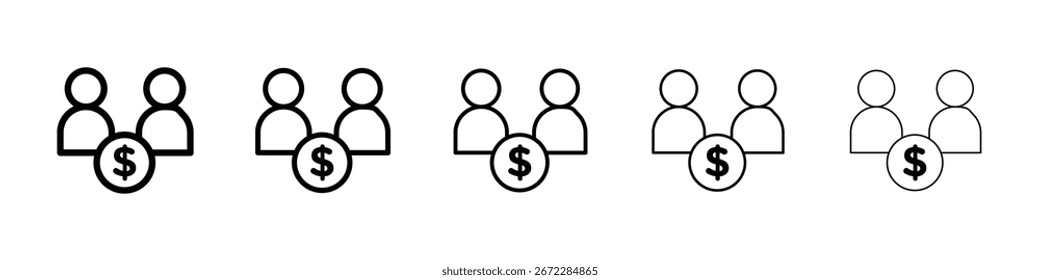 Joint account icon for mobile concept and web design..