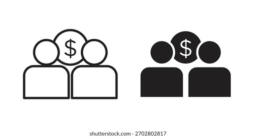 Elemento de diseño aislado de Vector de icono de Cuenta de junta. EPS10.