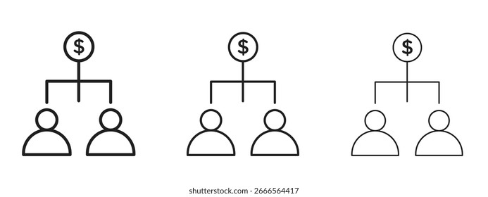 Icono de Cuenta conjunta para Elementos de Sitio web o App, logotipo. Gráficos de Vector de píxeles.