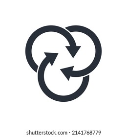 Gemeinsame Maßnahme. Solidaritätssymbol. Vektor-Linearsymbol einzeln auf weißem Hintergrund