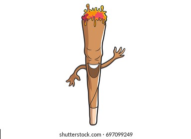 The Joint Angry. Vector Illustration. Isolated on white background.