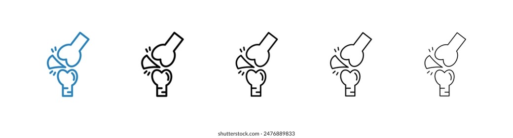 Joint black and white vector icon