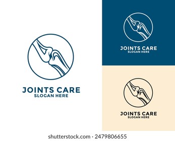 Joint bone logo vector, Bone Joint Logo designs concept, Knee Care logo template, Health Joints logo symbol icon