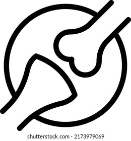 joint bones Vector illustration on a transparent background.Premium quality symbols.Thin line vector   icon for concept and graphic design.