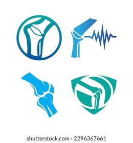 Joint bones vector logo design for orthopedic clinics and diagnostic centers