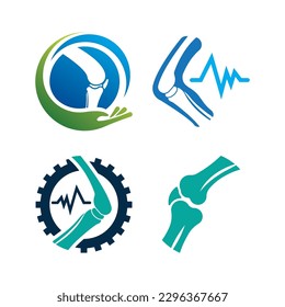 Joint bones vector logo design for orthopedic clinics and diagnostic centers