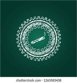 joint, cigarette icon with chalkboard texture