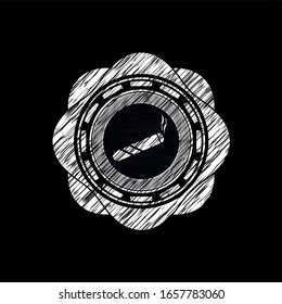 Kreide-, Kreide-, Kreide- oder Kreidestruktur, mit Zigarettensymbol gezeichnet