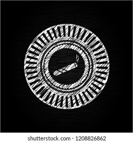 joint, cigarette icon drawn on a blackboard