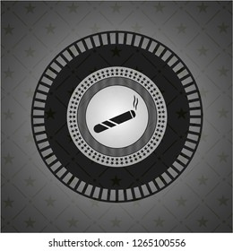 joint, cigarette icon inside black emblem