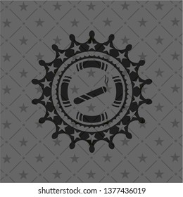 joint, cigarette icon inside black badge