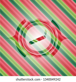 joint, cigarette icon inside christmas badge background.