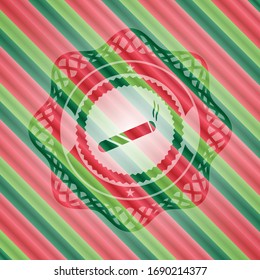 gemeinsame Zigarettensymbol in den Weihnachtsfarben.