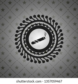 joint, cigarette icon inside dark badge