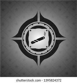 joint, cigarette icon inside dark badge