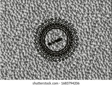 Gelenk, Zigarettensymbol in dunklem Emblem mit grauem Hintergrund. Retro. Vektorillustration Illustration. Detaillierte Angaben.