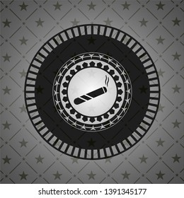 joint, cigarette icon inside realistic dark emblem
