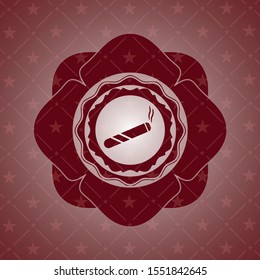 joint, cigarette icon inside red emblem