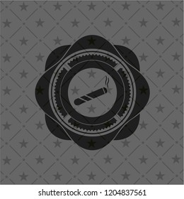 joint, cigarette icon inside retro style black emblem