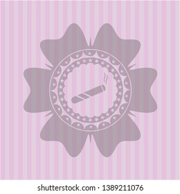 joint, cigarette icon inside retro style pink emblem